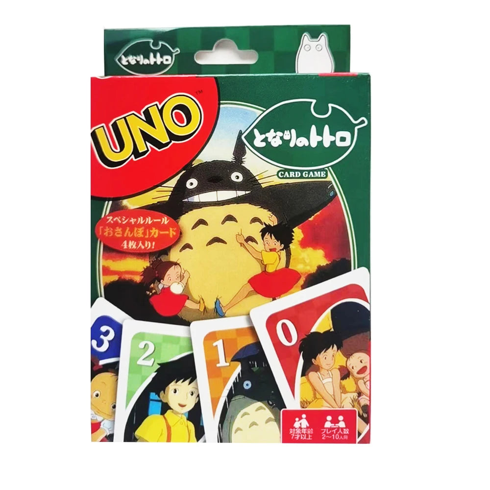ONE FLIP! Board Games Playing Cards UNO Harry Narutos TOTORO Christmas Card Table Game for Children Adults Kid Birthday Gift Toy