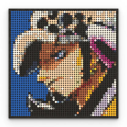 One Piece Anime Figures Luffy Brook Nami Robin Sanji Franky Blocks Brick Pixel Art Decoration Toys Kids Christmas Birthday Gifts