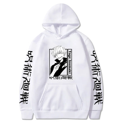 Anime Jujutsu Kaisen Hoodies Men Fashion Winter Casual Oversized Hip Hop Pullovers Harajuku Cartoon Inumaki Toge Sweatshirt Top