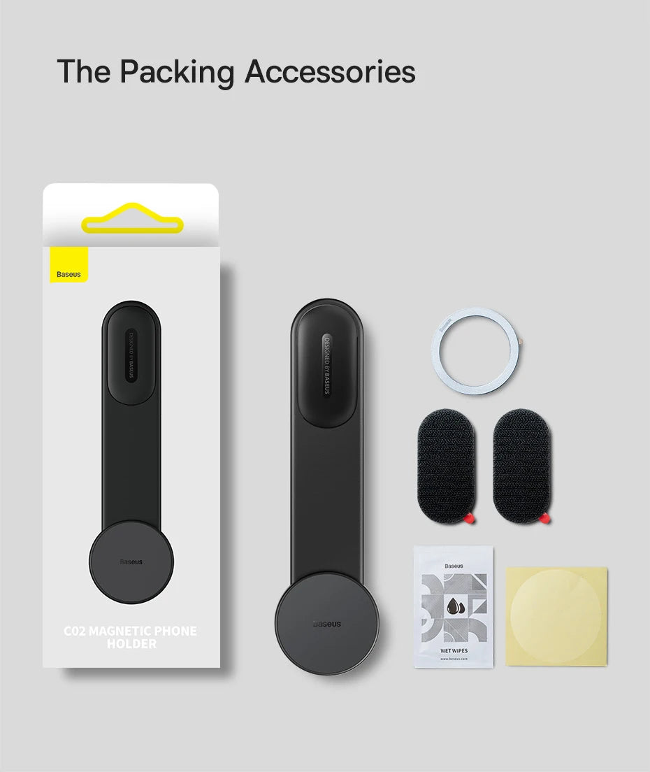 Support magnétique Baseus pour téléphone portable de voiture, support pliable pour iPhone 12 13 14 Pro Max pour Samsung S23
