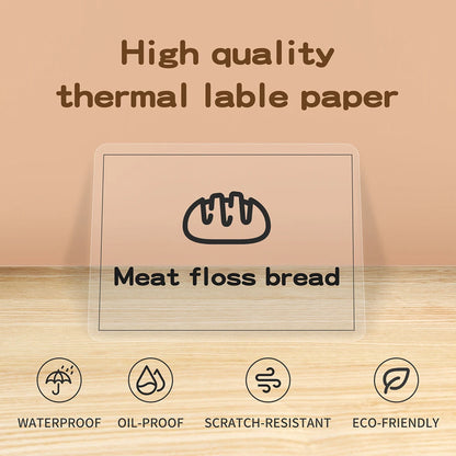 Thermal Transparent Label Sticker for NiiMbot B1/B21/B3S/B31 Printer Anti-Oil Waterproof Tear-Resistant Label Paper