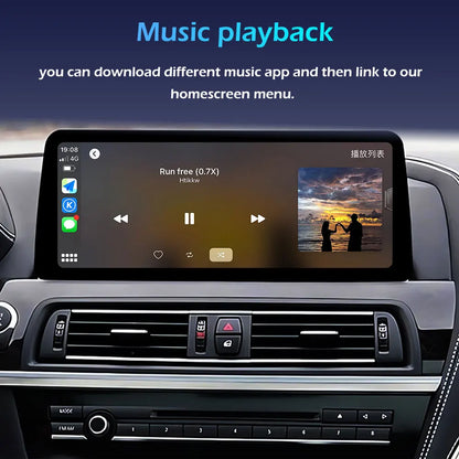 Android 14 Wireless CarPlay For BMW 5 Series F10 F11 2011 - 2017 CIC NBT System Car Radio Multimedia Video Player Navigation GPS