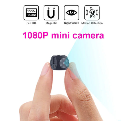 Mini cámara corporal portátil 1080P HD con visión nocturna, grabadora de video, detección de movimiento de gran angular, grabación en bucle con imán, cámaras Espia