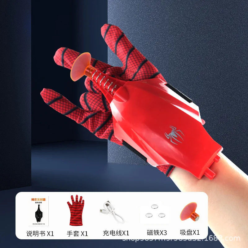 2024 New Spider Man Web Shooters Wrist Launcher Shooters Hot Peter Parker Cosplay Props Shooting Device Toy Set Boy Toy Gift