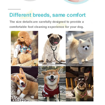 Automatic Pet Dog Foot Washer Cleaner Brush Soft Silicone needle Dog Paw Wash Cleaner Cup Paw Washing Cup Washer for Dogs Cats