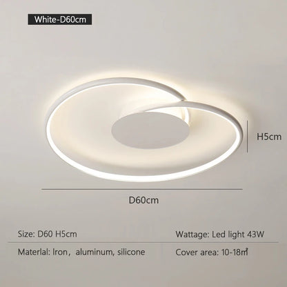 Bedroom Lamps  Mordern Minimalism Led Ceiling Lamp Creative Dimmable Study Room Light Indoor Lighting Home Decor Luster Fixtures
