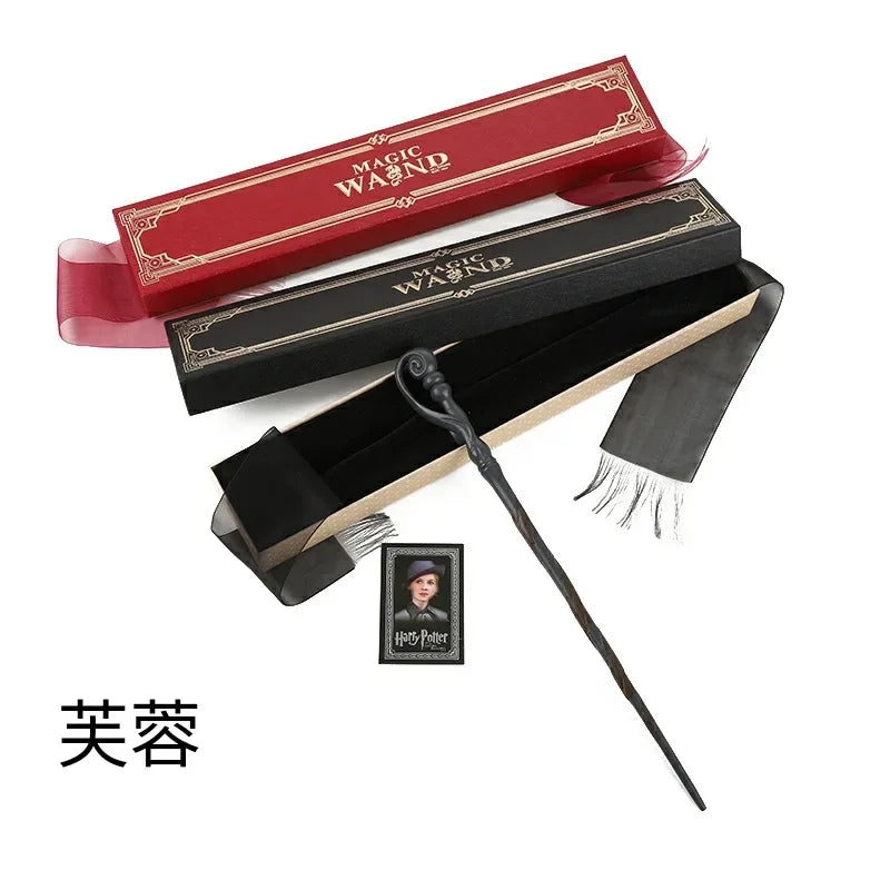 21styles Harry Magic Wand with Hot Stamping Ribbon Box Character Cards Resin Material Cosplay Hermione Prop Voldemort Potter Toy