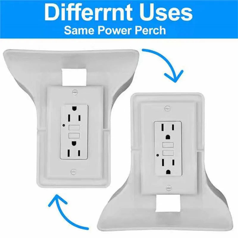 Bedside Storage Mobile Phone Holder Without Punching Socket Bracket Wall Living Room Switch Shelf Socket Plug Charging Bracket