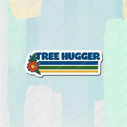 Retro Tree Hugger 5PCS Stickers for Living Room Bumper Anime Cute Kid Car Art Print Window Home Decor