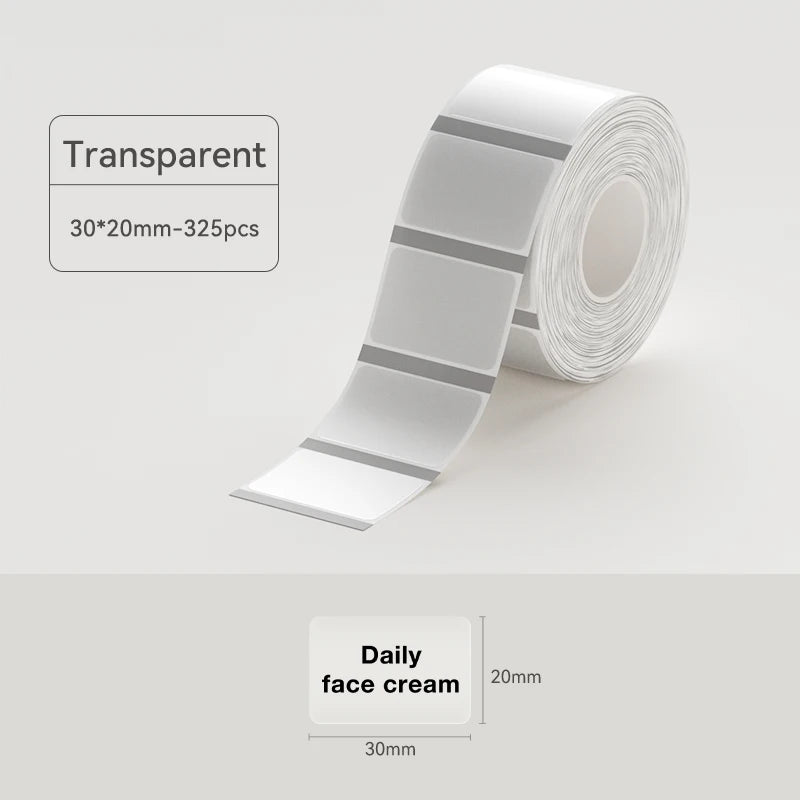 Thermal Transparent Label Sticker for NiiMbot B1/B21/B3S/B31 Printer Anti-Oil Waterproof Tear-Resistant Label Paper
