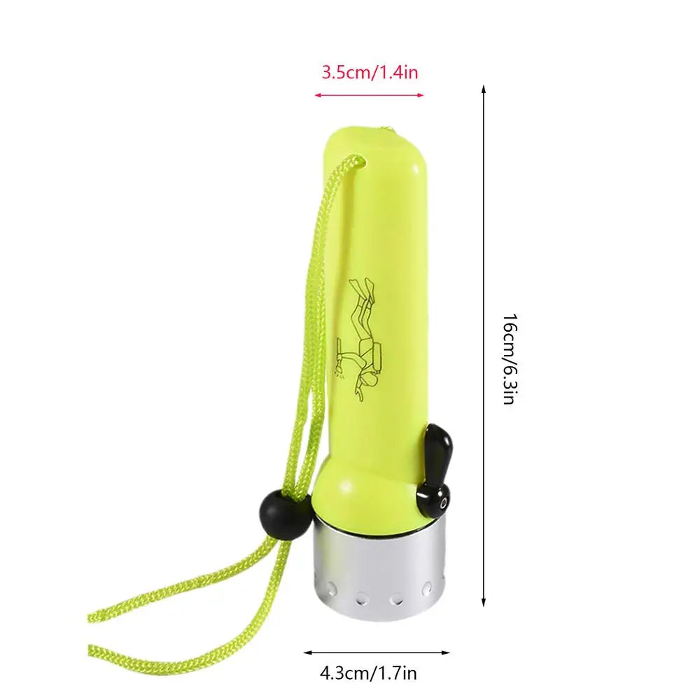 Underwater Flashlight Submarine Lights Batteried Dive Torch Snorkeling Light Underwater TPC-7 Waterproof LED Submersible Safety