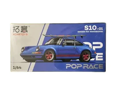 Premium scale model XCARTOYS POPRACE 1/64 Co-branded float series Porsche Martin GTR Alloy model toy, a Christmas gift for boys