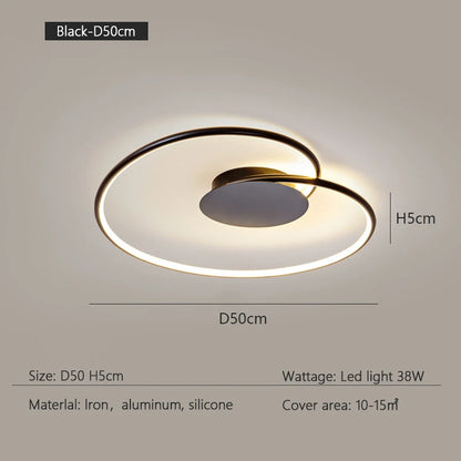 Bedroom Lamps  Mordern Minimalism Led Ceiling Lamp Creative Dimmable Study Room Light Indoor Lighting Home Decor Luster Fixtures