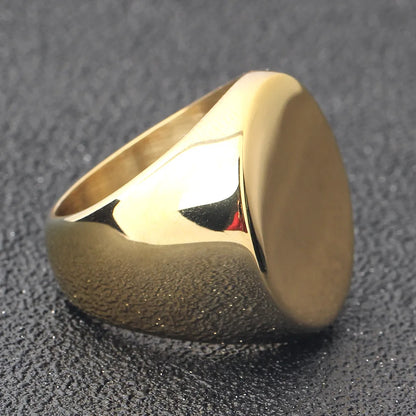 Personalized Print Photo Free Engraving Stainless Steel Rings Mens Custom Text Logo Gold Ring Jewelry Valentine's Day gift
