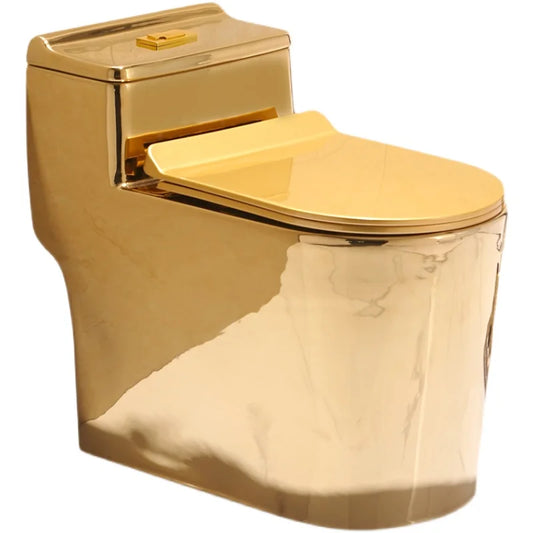 4D rotary flush color gold water-saving and deodor-proof toilet color tyrant gold toilet