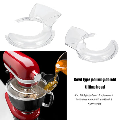 Replacement for Kitchen Aid Mixer KN1PS KSM500PS KSM45 Bowl Pouring Shield Tilt