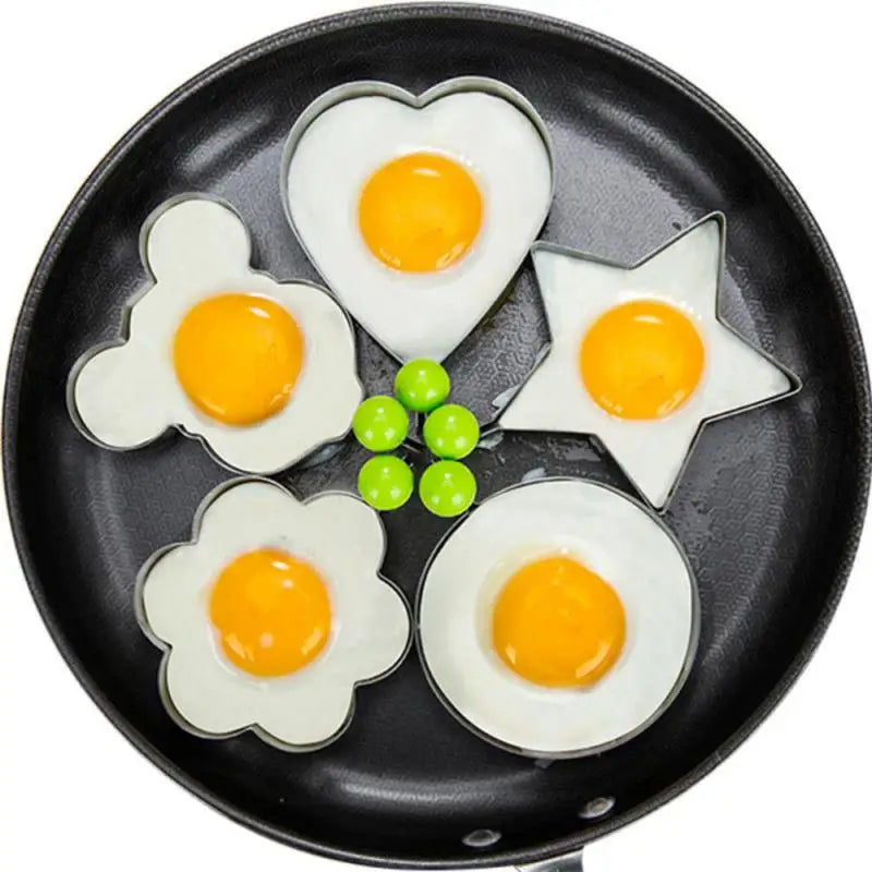Stainless Steel Fried Egg Shaper Mould Pancake Mold Creative Cake Grinding Tool OPP Fried Egg Maker Baking Kitchen Gadgets
