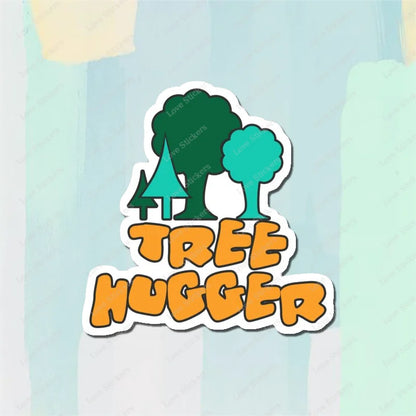 Retro Tree Hugger 5PCS Stickers for Living Room Bumper Anime Cute Kid Car Art Print Window Home Decor