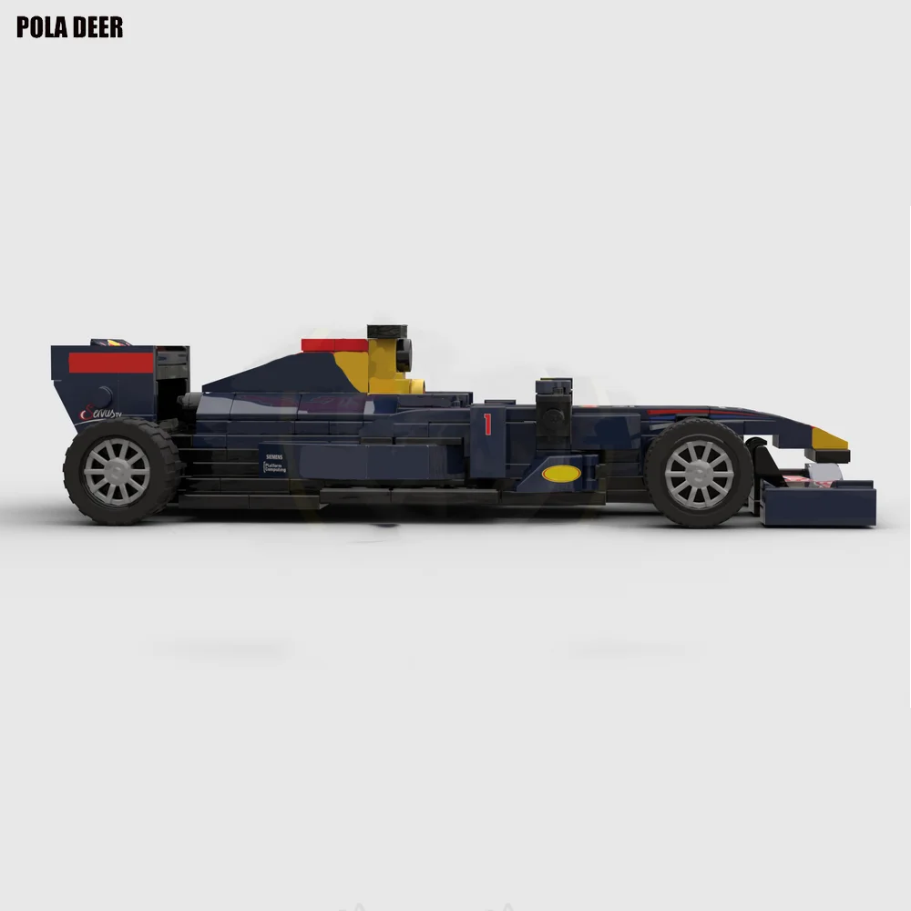 Poladeer 250 Pcs F1 Formula RB7 Racing Car Creative Design Assembly Custom Building Blocks Puzzle Model Boy Toy Holiday Gift