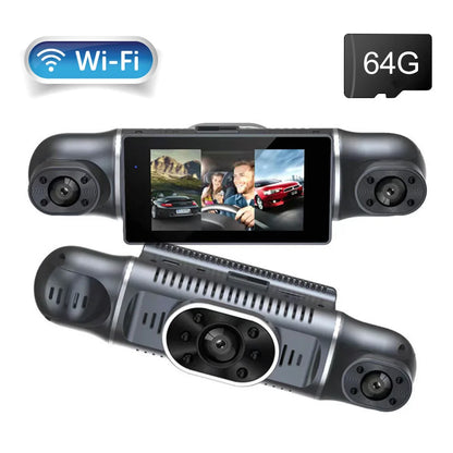 4 Channel Car DVR HD 1080P 4-Lens Inside Vehicle Dash Cam Four Way Camera DVRs Recorder Video Registrator Dashcam Camcorder 24H