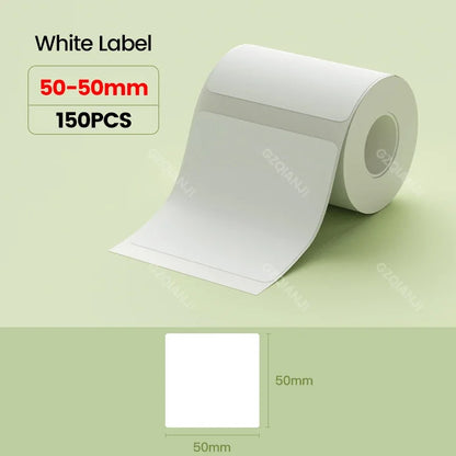5 Rolls Niimbot Thermal Papel For B21 B1 Printer Home Office Labels Roll Colorful Adhesive Paper Square Printable Sticker Papers