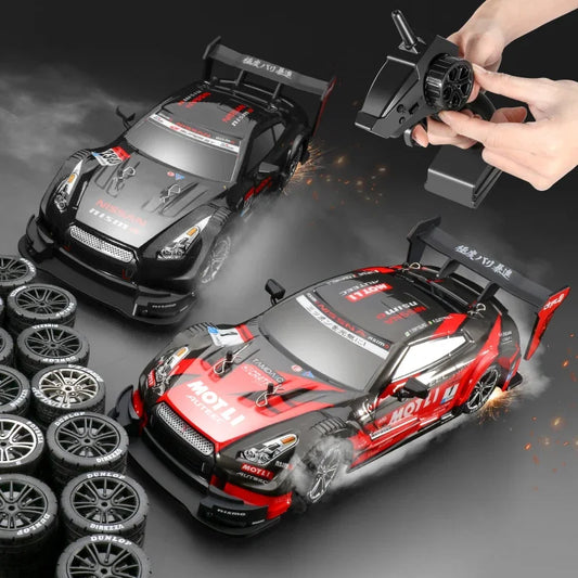 1:16 Nuevo coche de control remoto con tracción en las cuatro ruedas a media escala 4x4 30 km/h 2,4 G CVT RC Coche de juguete para niños Regalo de juguete