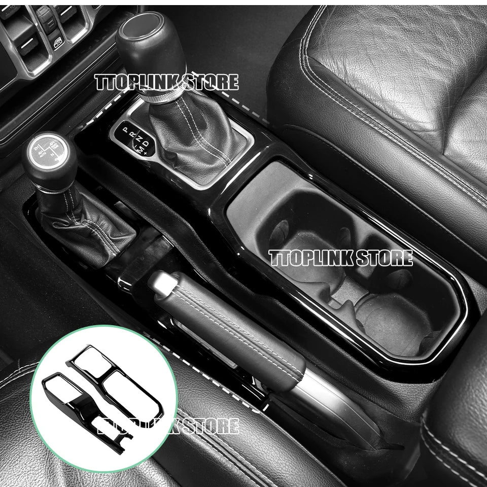 ABS Interior 4WD Gear Shift Panel/Gear Shift Panel Cover for Jeep Wrangler JL/for Jeep JT Gladiator 2018 Up Car Accessories
