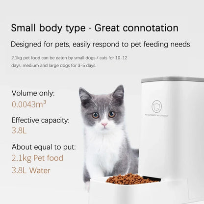 Comedero automático para gatos y perros, dispensador automático de agua, práctico para viajes de corta distancia, gran capacidad, para gatos