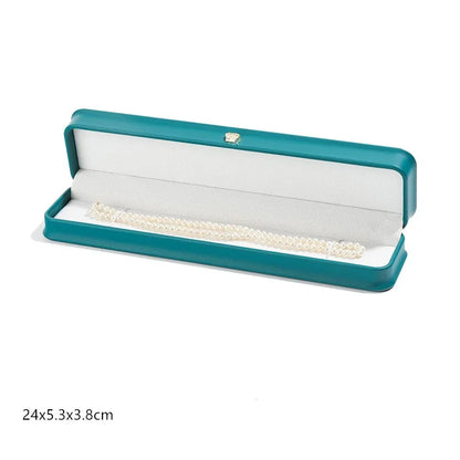 1 boîte à bijoux en cuir pour bague de mariage, pendentif, bracelet, collier, étui de rangement, emballage cadeau, boîte de présentation, vente en gros
