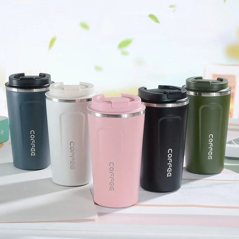 510ml Water Bottle Leakproof Travel Thermo Cup Double Stainless Steel For Tea Water Coffee Mug Car Thermos Mug