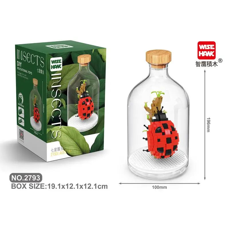 Assembly Mini Blocks Animal Ladybird Model Insect Bricks DIY Educational Toys Gifts Girls Christmas Present Pet Shop Wisehawk