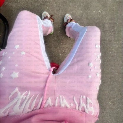 Street Y2K hoodie women Gothic 90s Print Hoodie sweatpants Kpop streetwear Sweatshirt Vintage clothing Punk Loose Hip Hop