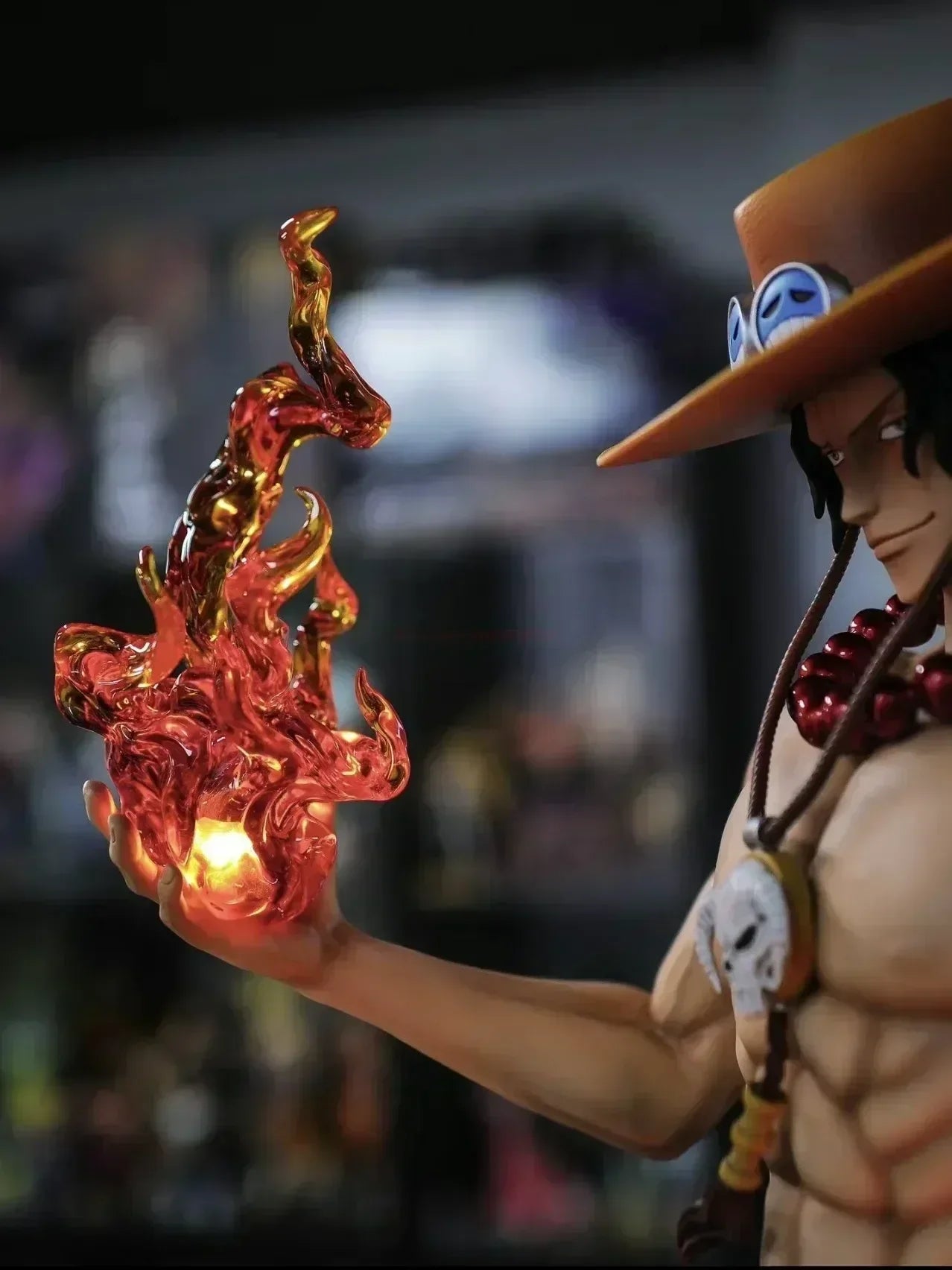 70cm New One Piece Gk Fantasy Third Anniversary 1/3 Ace Super Hugetrendy Statue Anime Decoration Christmas Collect Figures Gift