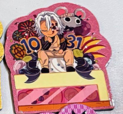 Anime Demon Slayer Kamado Tanjirou Agatsuma Zenitsu Kochou Shinobu Kanroji Mitsuri Rare Collection Card Birthday Gift Toys