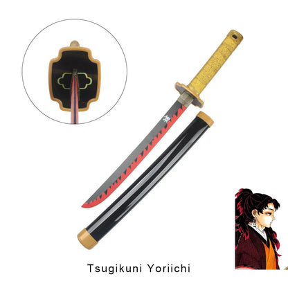 Anime Demon Slayer Katana Kimetsu No Yaiba Sword  60cm Toy Sword  Sanemi Kyoujurou Kokushibou Reissue Katana