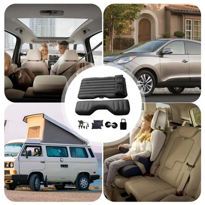 UniversalInflatable Car Mattress Back Seat Travel Bed With Air Mat Rear Seat Sleeping Mat Car Sofa Pillow Instrument  Camping