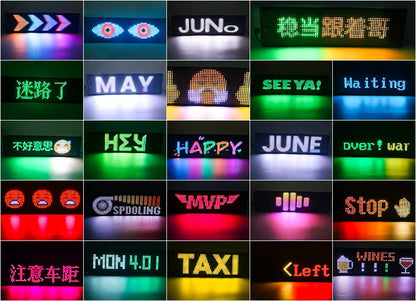 USB LED Matrix Pixel Panel With App Control 5V Flexible Scrolling Bright Advertising LED Signs RGB Pattern Car Animation Display