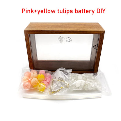 Tulip Nightlight Photo Frame Eternal Flower Home Decor DIY Cute Ornaments Birthday Gift Valentine's Day Surprise Christmas