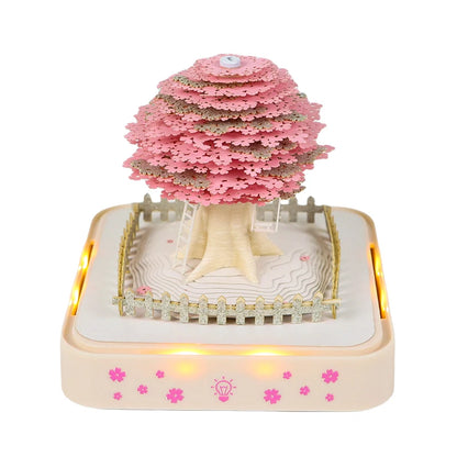 3D Omoshiroi Block Memo Pad Notepads Magical Calendar Magic Castle Sakura Tree Sticky Note Luxury Novelty Gift Items