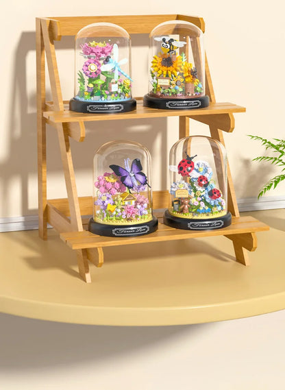 Adults Bouquet Flowers Micro Building Blocks Construction Set for Children Girl 9 to 12 Years Old Animal Insert Mini Bricks Toys