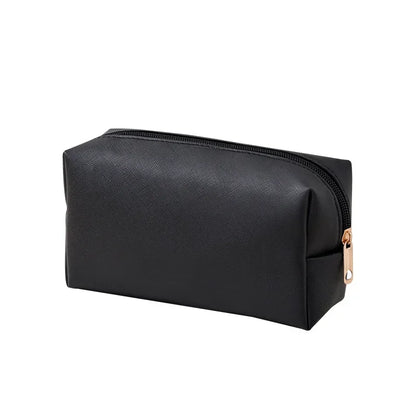 Small Makeup Bag PU Leather Travel Cosmetic Pouch Toiletry Bag for Women Portable Water-Resistant  Personalized Embroidery
