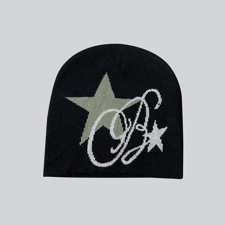 Boy Girls Hip Hop Street Hip Hop Knitting Hat Women Y2k Style Star Beanie Hat Autumn Winter Fashion Gorros Skullies Caps