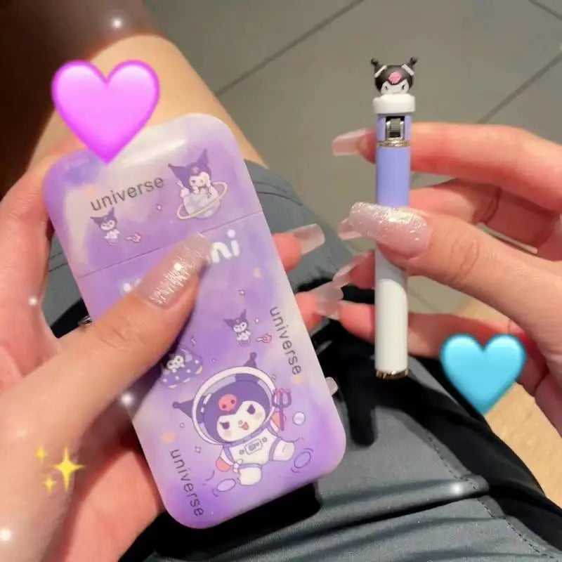 Sanrioed Kuromi Lighter Kawaii Cartoon Anime Cinnamoroll My Melody Creative Personalized Cool Pattern Y2K Boyfriend Friend Gift