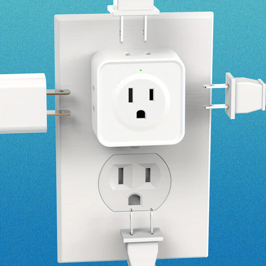 5 Sockets Outlet Power Strip Multi Plug Outlet Extender,Wall Outlet Expander,Small Electrical Outlet Splitter for Home Office,US