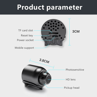 Mini caméra HD 1080P sans fil WiFi Baby Monitor Sécurité intérieure Surveillance Vision nocturne Caméscope Enregistreur audio vidéo