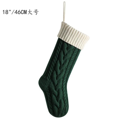 Medias navideñas grandes de 18 pulgadas, medias de compresión navideñas tejidas para niños, medias colgantes para regalar dulces, decoración navideña