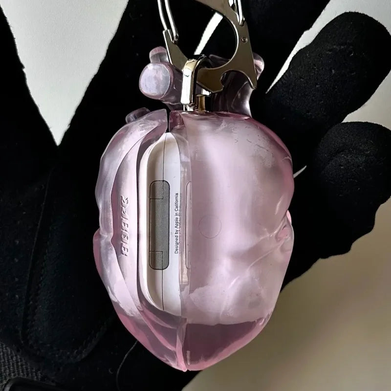 Airpods Pro Case Cover Original Custom Pink Heart Silica Protective Case for AirPods3 Personalized Earphone Accessories Y2k Gift