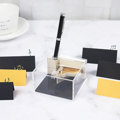 3D Piano Table Calendar Memo Pad Creative Exquisite Handicrafts Souvenirs DIY Desk Decoration New Year Gift for Office School