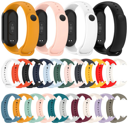 Silicone Strap For Xiaomi Smart Band 8 NFC Solid Bracelet Replacement Wristband Mi band 8 Waterproof Sport Watchband Accessories