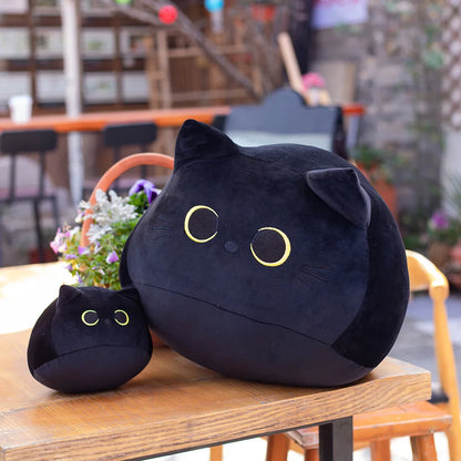 Black Cat Plush Toy Soft Kawaii Plushie Anime Pillows Lovely Cartoon Animal Stuffed Doll Girls Valentine Day Gifts Ornaments